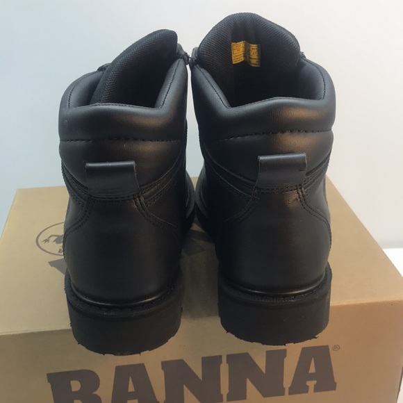 RANNA Menś Leather Work- Utility Black Boot Size 7.5M